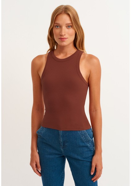 3'lü Paket Fitilli Halter Yaka Örme Atlet modelleri