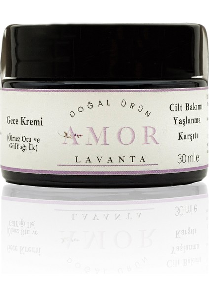 Amor Lavanta Doğal İçerikli Gece Bakım Kremi 30 ml