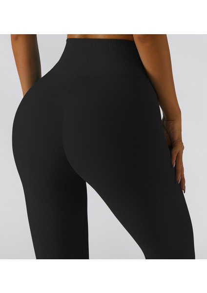 Siyah Renk Crossover Ince Fitilli Inceltici Yüksek Bel Toparlayıcı Tayt modelleri