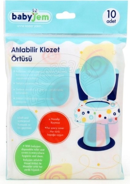 Babyjem Atılabilir Klozet Kapak Örtüsü 10 Adet