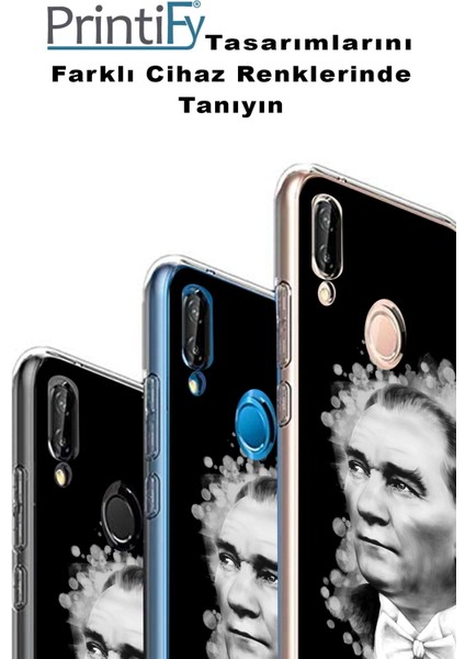 Apple iPhone 13 Uyumlu Kapak Atatürk Tasarımlı Şeffaf Silikon Kılıf fırsatları