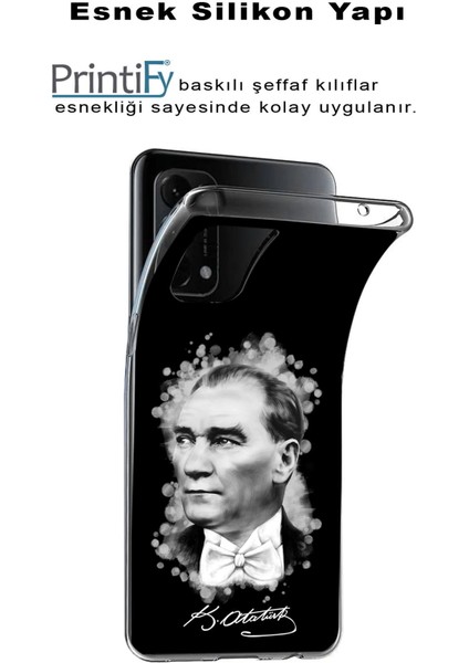 Apple iPhone 13 Mini Uyumlu Kapak Atatürk Tasarımlı Şeffaf Silikon Kılıf fiyatları