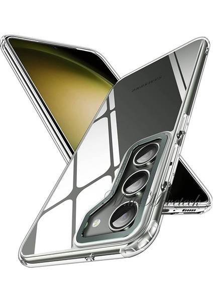 Samsung Galaxy S23 Uyumlu Kılıf Kamera Çıkıntılı Boşluklu Hafif Sert Şeffaf Crystal Clear Slim Sararmaz