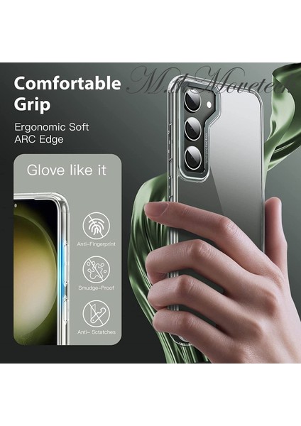 Samsung Galaxy S23 Uyumlu Kılıf Kamera Çıkıntılı Boşluklu Hafif Sert Şeffaf Crystal Clear Slim Sararmaz