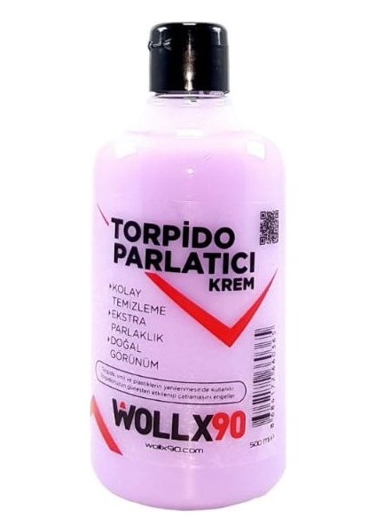 WOLLX90 Torpido Krem Koruyucu ve Parlatıcı - Yarı Mat 500ML