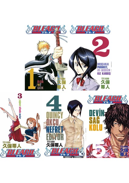 Bleach 1-2-3-4-5. Ciltler Manga Seti
