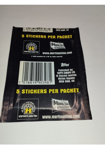 Star Wars Revenge Of The Sıth Stıckers Merlın Stıcker 2005 fiyatları