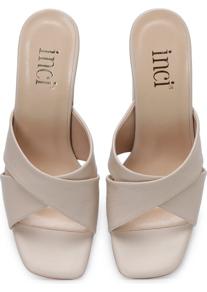 Incı Berthe.k 3fx Krem Kadın Topuklu Terlik fırsatları