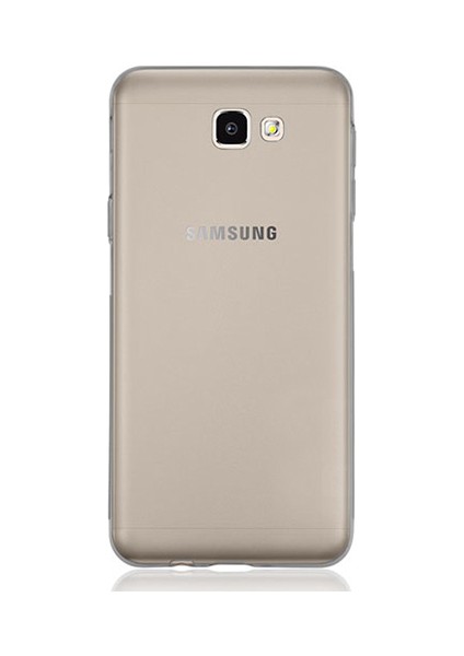 Samsung Galaxy J5 Prime (G570) Kılıf Soft Silikon Şeffaf-Siyah Arka Kapak