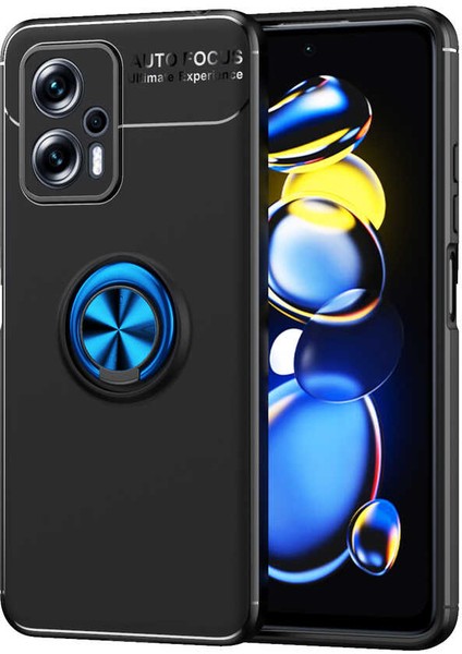 Xiaomi Poco X5 Pro Kılıf Yüzüklü Manyetik Ravel Silikon