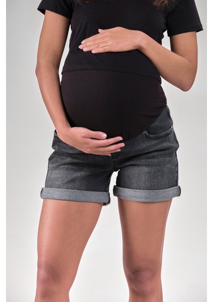 VAVIEN1064-KADIN Ekru Hamile Şort indirimleri