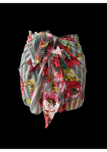 Büyük Çiçekli Renkli Pareo Sarong 150X50 cm fiyatları