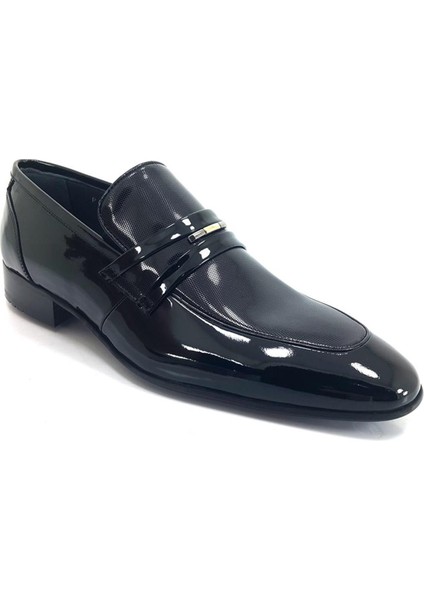 1091 Deri Erkek Klasik Ayakkabı-Siyah Rugan