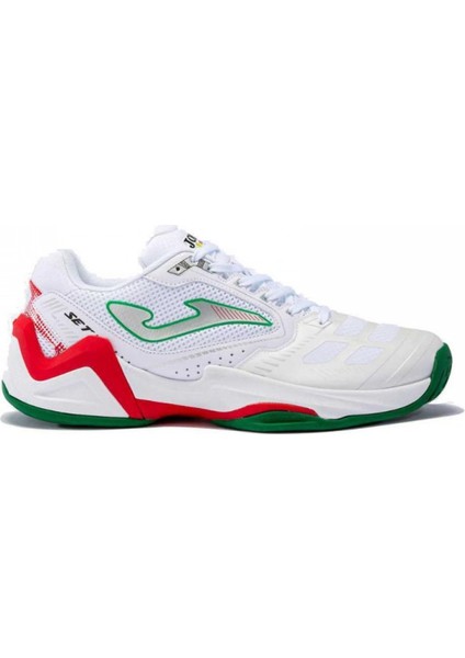 T.set 2302 - Unisex Beyaz Yeşil Kauçuk Tabanlı Spor Ayakkabı - TSETS2302T