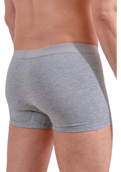 Yeap! Underwear 2 Li Gri Penye Pamuklu Likralı Düz Erkek Boxer Mükemmel Uyum Mükemmel Kalite Ye1 modelleri