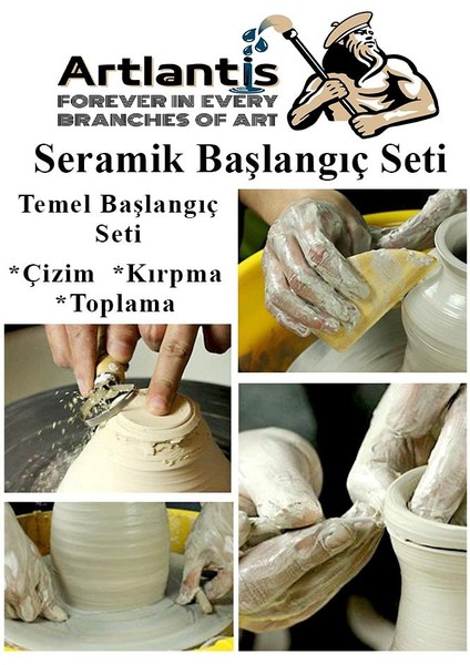 Seramik Başlangıç Boyama Seti 24 Parça 1 Paket Kil Hamuru Fırça Palet Akrilik Boya Modelaj Modelleme Heykel Ebeşuar