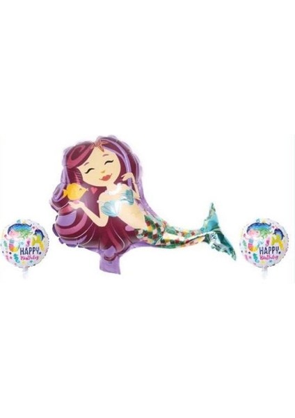 Deniz Kızı 3 Lü Folyo Balon
