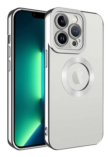 Apple iPhone 12 -12PRO-12PROMAX Kılıf Kamera Lens Korumalı Şeffaf Renkli Logo Gösteren Parlak Yumuşak Kapak