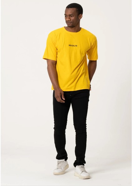 Brooklyn Baskılı Oversize T-Shirt