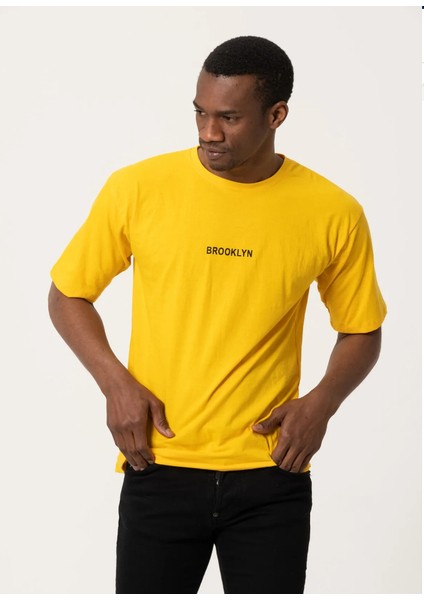 Brooklyn Baskılı Oversize T-Shirt modelleri