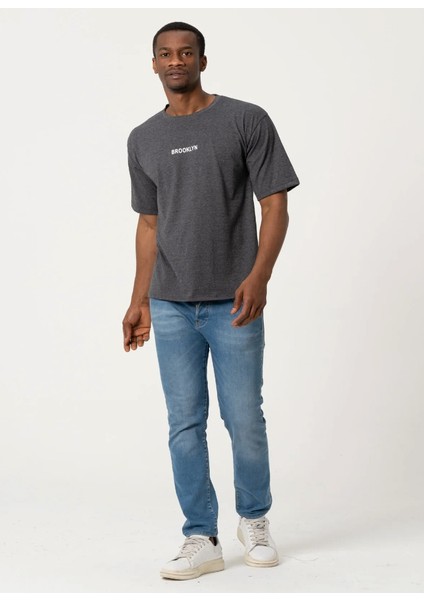 Leone Koleksiyon  Brooklyn Baskılı Oversize T-Shirt