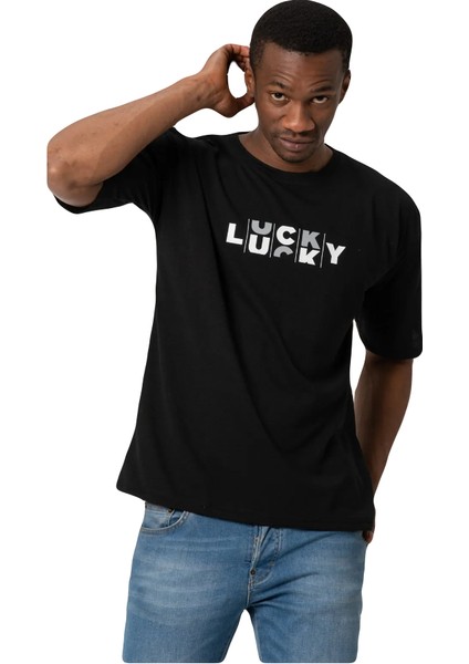 Oversize T-Shirt Lucky Baskılı fiyatları