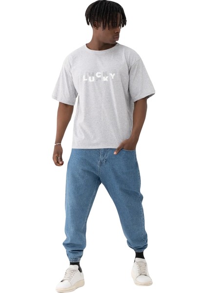 Oversize T-Shirt Lucky Baskılı