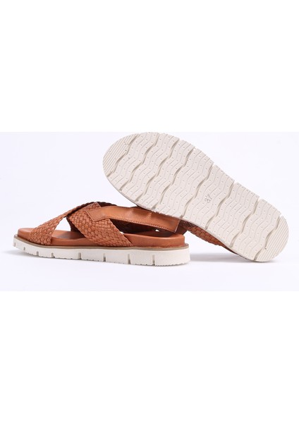 Deri Taba Kadın Sandalet 1107 fırsatları