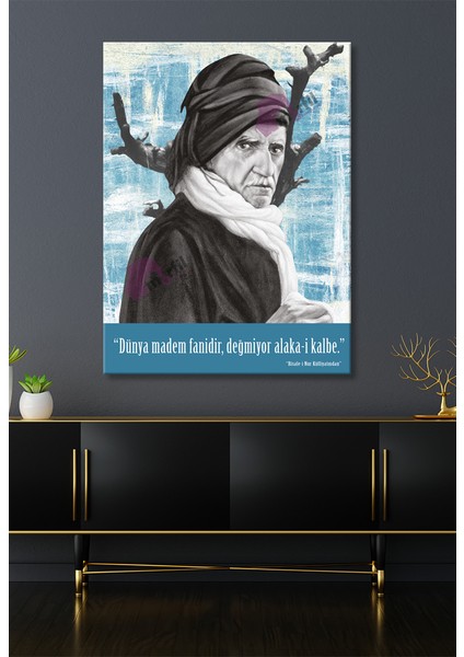 Saidi Nursi Risalei Nur Sözler Islami Dini Hat Kanvas Tablo
