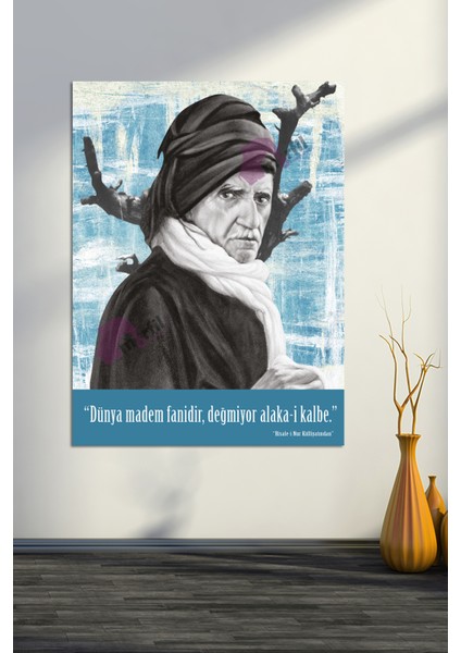 Saidi Nursi Risalei Nur Sözler Islami Dini Hat Kanvas Tablo
