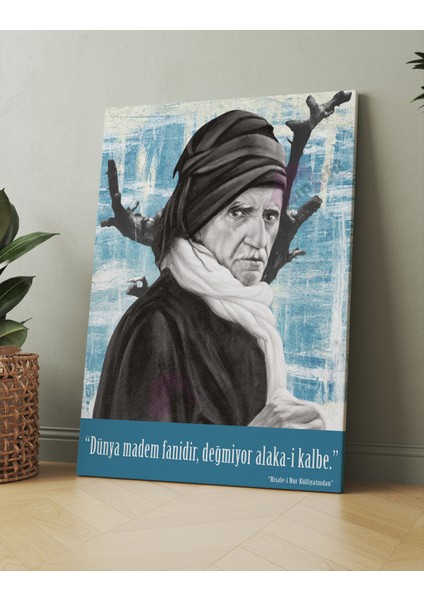 Saidi Nursi Risalei Nur Sözler Islami Dini Hat Kanvas Tablo