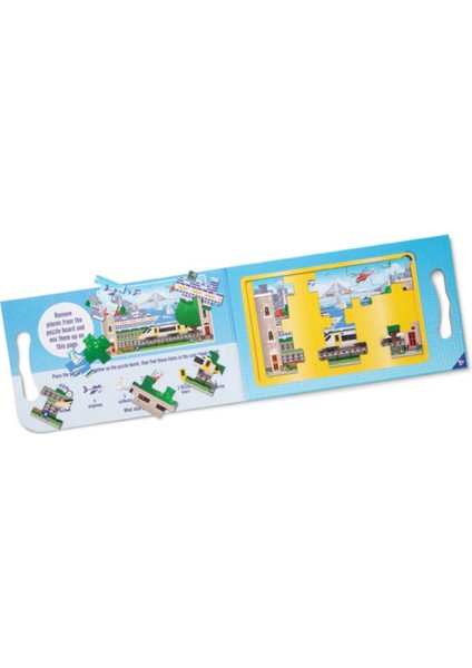 Melissa & Doug Mıknatıslı 2 Adet 15 Parçalı Yapboz Seti - Araçlar