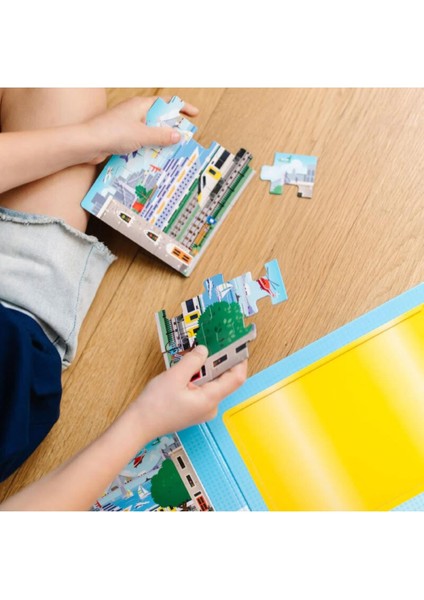 Melissa & Doug Mıknatıslı 2 Adet 15 Parçalı Yapboz Seti - Araçlar