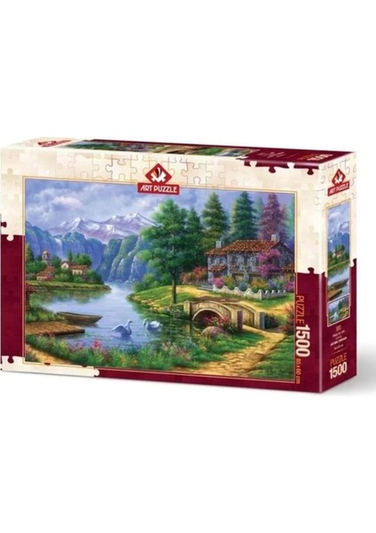 Puzzle 1500 Parça Göl Köy 5371