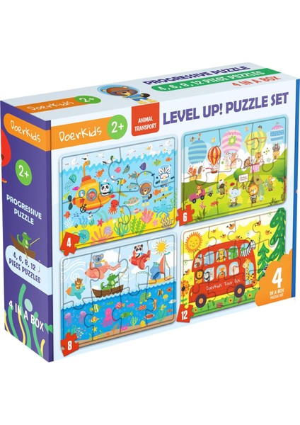 Baby Puzzle Kademeli Taşıtlar Puzzle | Eğitici Puzzle 30 Parça 4 In 1
