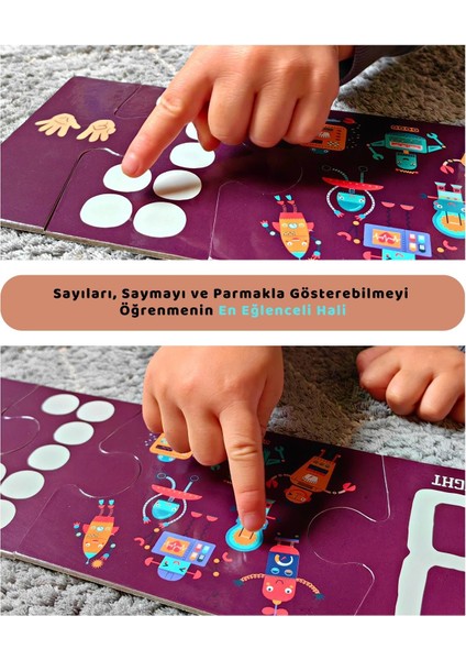 Baby Puzzle Dev Sayılar Puzzle | Jumbo Yer Puzzle | Robotik Sayılar Öğrenme | 40 Parça Doer indirimleri