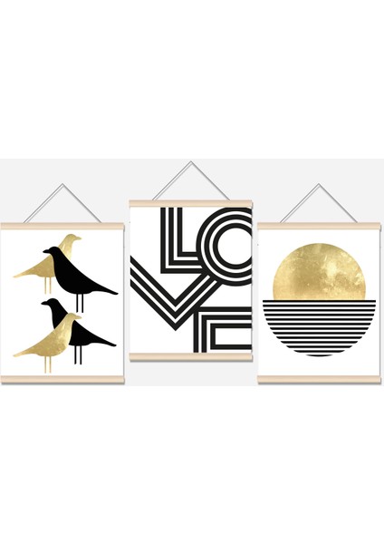 Minimal Dekoratif Ip Askılı Kanvas Poster Tablo Duvar Dekoru