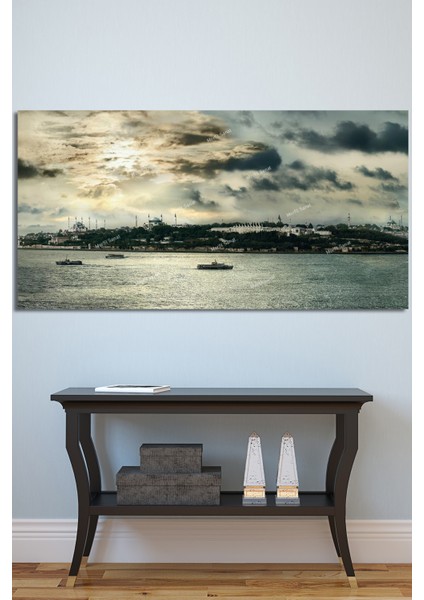 Istanbul Deniz Şehir Tarihi Yarımada Muhteşem Manzara Kanvas Tablo fiyatları