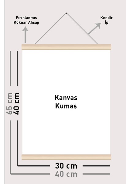 Zürafa Aiesi Sulubaoya Efektli Ip Askılı Kanvas Poster Tablo Duvar Dekoru fiyatları