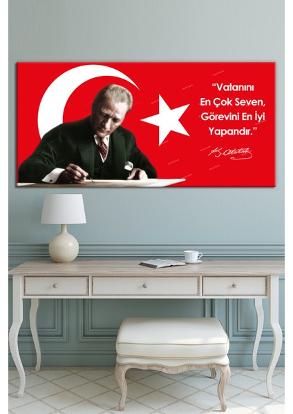 Atatürk Makam Panosu Tablosu Kanvas Tablo Resmi Kurumlar Okullar modelleri