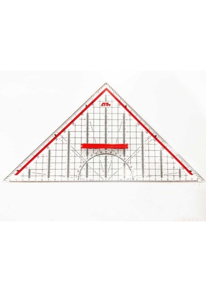 Geoderik Üçgen Cetvel 32 cm Ekstra Tutuculu Ölçekli