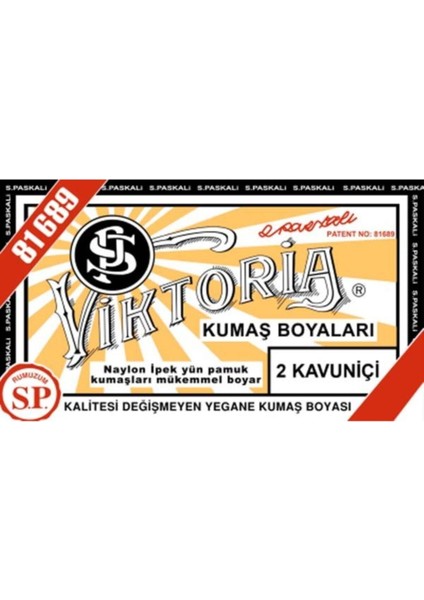 Viktoria Boya Viktoria Toz Kumaş Boyası - 10-13 gr - 02 Kavuniçi