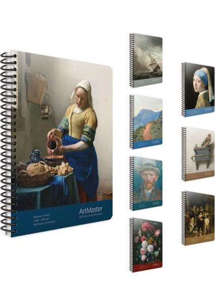 Art Master Spiralli Karton Kapak Defter 19X26 Çizgili