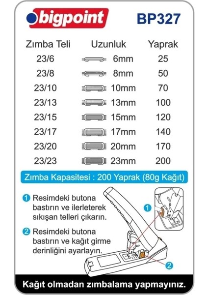 Zımba Makinesi Arşiv Tipi 200 Yaprak (%70 Güç Tasarruflu)