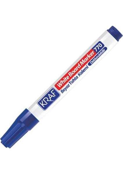 Mavi Doldurulabilir Beyaz Tahta Kalemi 12'li fiyatları