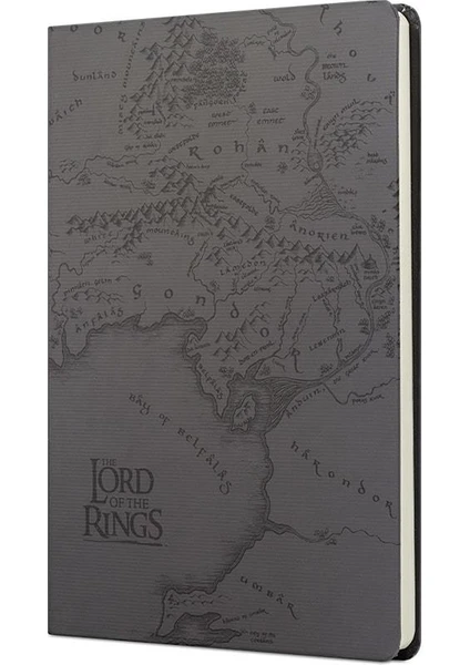 The Lord Of The Rings Orta Dünya Haritası Sert Kapak Butik Defter Siyah Lord Of The Rings Çizgili