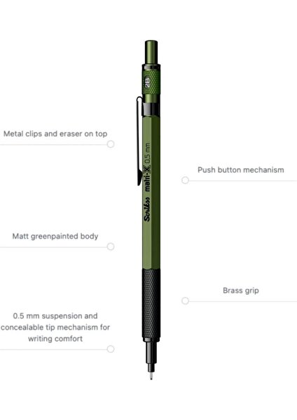 Matri-X Versatil 0.5 mm Haki Yeşil Şeffaf Kutu