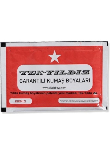 Tek Yıldız Tek Yıldız Kumaş Boyası Kırmızı