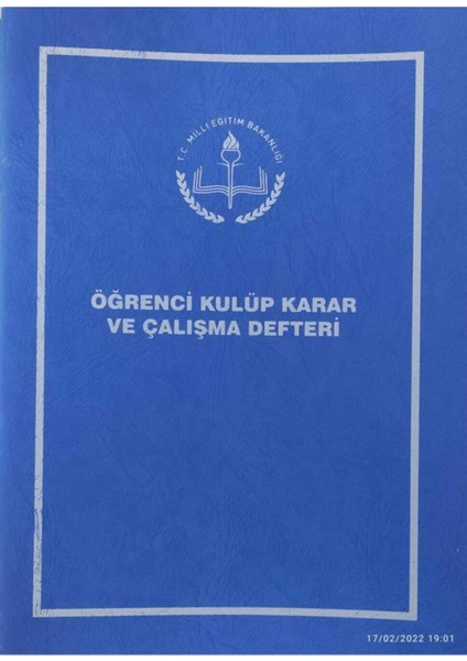 Ögrenci Kulüp Karar ve Çalışma Defteri Plastik Kapak (20*28) 20 Yaprak