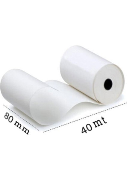 Termal Yazar Kasa Pos Rulo 80MM x 40 mt 10 Adet Rulo Termal Fiş Yazıcı Kağıdı Fiş Yazıcılı Terazi